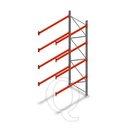 Palletstelling AR T2 M10 4500x1850x1100 4 niveaus aanbouwsectie