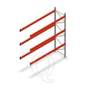 Palletstelling AR T2 M10 4500x3600x1100 3 niveaus aanbouwsectie