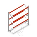 Palletstelling AR T2 M10 4500x3600x1100 3 niveaus beginsectie