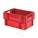 Stapelbare, nestbare transportkrat DTK0 600x400x320 rood