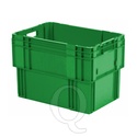 Stapelbare, nestbare transportkrat DTK0 600x400x420 groen