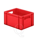 Transportkrat Euronorm plastic bak, krat TK0 400x300x210 rood