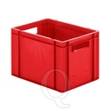 Transportkrat Euronorm plastic bak, krat TK0 400x300x270 rood