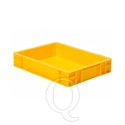 Transportkrat Euronorm plastic bak, krat TK0 400x300x75 geel