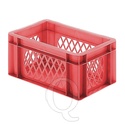 Transportkrat Euronorm plastic bak, krat TK1 300x200x145 rood