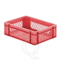 Transportkrat Euronorm plastic bak, krat TK1 400x300x120 rood