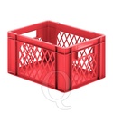 Transportkrat Euronorm plastic bak, krat TK1 400x300x210 rood