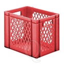 Transportkrat Euronorm plastic bak, krat TK1 400x300x320 rood