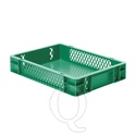 Transportkrat Euronorm plastic bak, krat TK1 400x300x75 groen