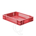 Transportkrat Euronorm plastic bak, krat TK1 400x300x75 rood