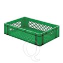 Transportkrat Euronorm plastic bak, krat TK1 600x400x145 groen