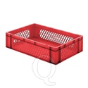 Transportkrat Euronorm plastic bak, krat TK1 600x400x145 rood