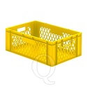 Transportkrat Euronorm plastic bak, krat TK1 600x400x210 geel