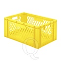Transportkrat Euronorm plastic bak, krat TK1 600x400x270 geel