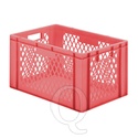 Transportkrat Euronorm plastic bak, krat TK1 600x400x320 rood