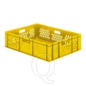 Transportkrat Euronorm plastic bak, krat TK1 800x600x210 geel