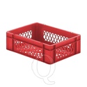 Transportkrat Euronorm plastic bak, krat TK2 400x300x120 rood