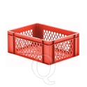 Transportkrat Euronorm plastic bak, krat TK2 400x300x145 rood