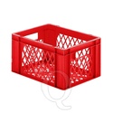 Transportkrat Euronorm plastic bak, krat TK2 400x300x210 rood