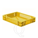 Transportkrat Euronorm plastic bak, krat TK2 400x300x75 geel