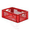 Transportkrat Euronorm plastic bak, krat TK2 600x400x210 rood