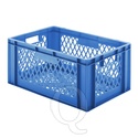 Transportkrat Euronorm plastic bak, krat TK2 600x400x270 blauw