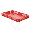 Transportkrat Euronorm plastic bak, krat TK2 600x400x75 rood