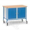 Verrijdbare tafel 150 kg 1120x650 met 2 afsluitbare kasten