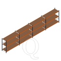 Voordeelrij grootvakstelling Kimer 1750x9250x800 3 niveaus