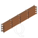 Voordeelrij grootvakstelling Kimer 1750x9250x800 4 niveaus