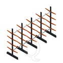 Voordeelrij lichte draagarmstelling dubbelzijdig 2500x4100x500 4 niveaus