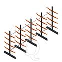 Voordeelrij lichte draagarmstelling dubbelzijdig 2500x5100x600 4 niveaus