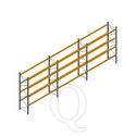 Voordeelrij palletstelling Apersa 4000x11104x1100 4 niveaus