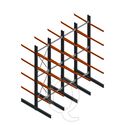 Voordeelrij zware draagarmstelling dubbelzijdig 5000x4900 armlengte 1200 4 niveaus