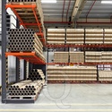 Zware draagarmstelling enkelzijdig 3000x1000x1200 4 niveaus aanbouwsectie