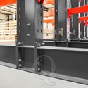 Zware draagarmstelling enkelzijdig 3000x1000x1200 4 niveaus aanbouwsectie