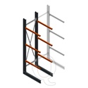 Zware draagarmstelling enkelzijdig 4000x1000x1200 3 niveaus beginsectie