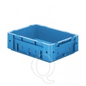 Zware transportkrat Euronorm plastic bak, krat VTK0 400x300x120 blauw