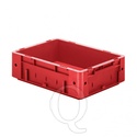 Zware transportkrat Euronorm plastic bak, krat VTK0 400x300x120 rood