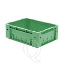 Zware transportkrat Euronorm plastic bak, krat VTK0 400x300x145 groen