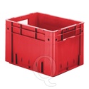 Zware transportkrat Euronorm plastic bak, krat VTK0 400x300x270 rood