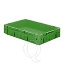 Zware transportkrat Euronorm plastic bak, krat VTK0 600x400x120 groen