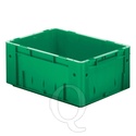 Zware transportkrat Euronorm plastic bak, krat VTK0 600x400x175 groen