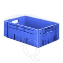 Zware transportkrat Euronorm plastic bak, krat VTK0 600x400x210 blauw