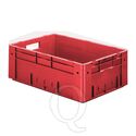 Zware transportkrat Euronorm plastic bak, krat VTK0 600x400x210 rood