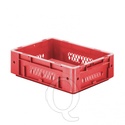 Zware transportkrat Euronorm plastic bak, krat VTK1 400x300x120 rood