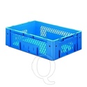 Zware transportkrat Euronorm plastic bak, krat VTK1 600x400x175 blauw