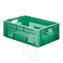 Zware transportkrat Euronorm plastic bak, krat VTK1 600x400x210 groen