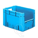 Zware transportkrat Euronorm plastic bak, krat VTK4 400x300x270 blauw