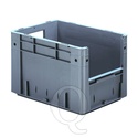 Zware transportkrat Euronorm plastic bak, krat VTK4 400x300x270 grijs